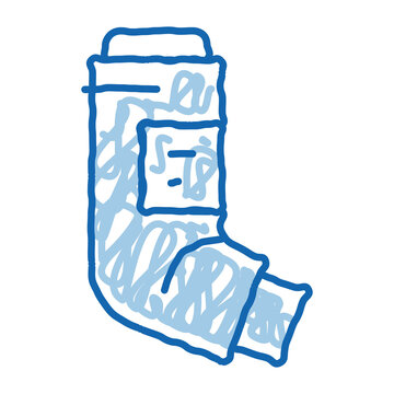 blue asthma inhaler sketch clip art preview