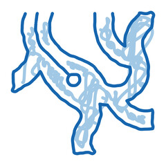 veins medical examination doodle icon hand drawn illustration