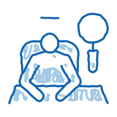 recruitment and research new employee doodle icon hand drawn illustration