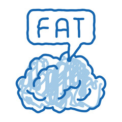 fat atherosclerosis doodle icon hand drawn illustration