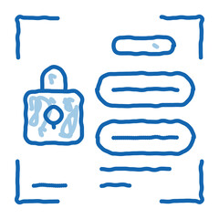 password for identity doodle icon hand drawn illustration