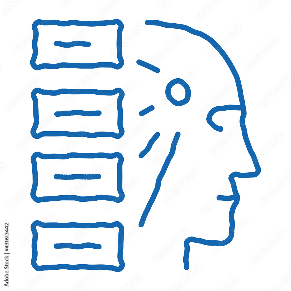 Poster algorithm machine learning doodle icon hand drawn illustration