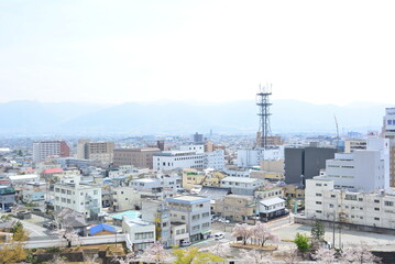 Obraz premium 舞鶴城公園から見た甲府市の街並み