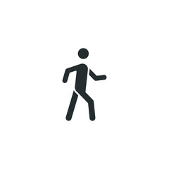 Fototapeta na wymiar Walk glyph icon. Simple solid style. Pedestrian, man, pictogram, human, side, walkway concept symbol. Vector illustration isolated on white background. EPS 10.