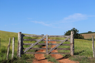 wooden gate in a farm
