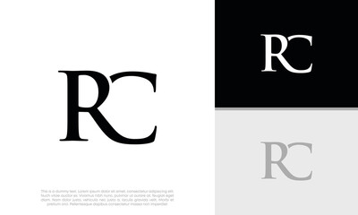 Initials RC logo design. Initial Letter Logo.	