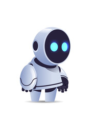 cute robot cyborg modern robotic character artificial intelligence technology concept