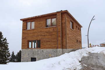 house in the snow