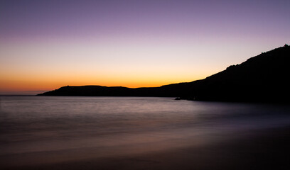 Sunset amarillo en la costa arequipeña
