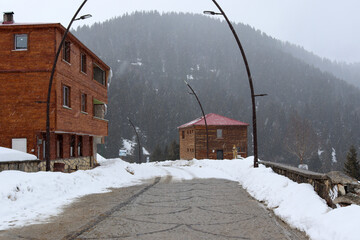 ski resort in winter