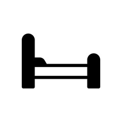 Bed Vector Solid Icon. Beauty and SPA symbol EPS 10 FIle