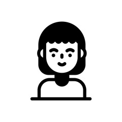 Girl Avatar Vector Solid Icon. Beauty and SPA symbol EPS 10 FIle