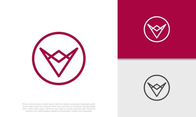 Initials V logo design. Initial Letter Logo.	
