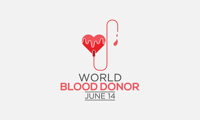 World Blood Donor Day Medical Prevention and Awareness Vector vector background, Banner, Poster, Card observed On June Every Year.