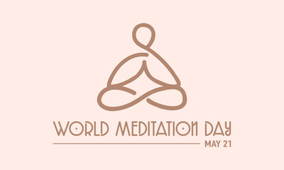 World Meditation Day Health Prevention and awareness Vector Concept. Banner, Poster World Meditation Day Awareness Campaign Template.