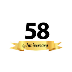 58Years Anniversary Logo Gold Ribbon © BlueCircle