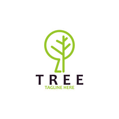 abstract tree logo icon vector isolated