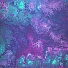 fashion illustration, neon,texture, brush, paint, acrylic, streaks, pattern, bright background for design, canvas, material, green, turquoise, purple, sky, space, sea, ocean, under water, planet, 