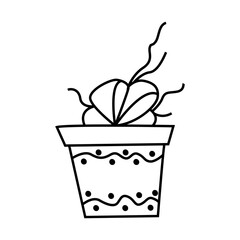 Gift box with patterns and bow