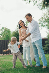 happy family smiling. Portrait of men hugging. The concept of relationships in the family
