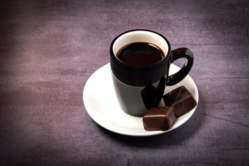 cup of coffee with chocolate