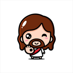 cute jesus cartoon vector design