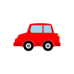 Fototapeta na wymiar Business sedan, car, cargo truck, farm car, buses cartoon icon vector illustration