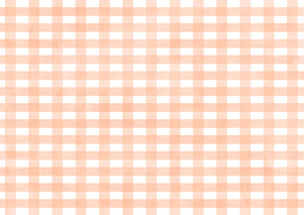 背景　オレンジ　ギンガムチェック