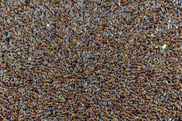 Linum usitatissimum seed background.