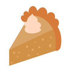 Cute orange pumpkin pie. Thanksgiving treat. 