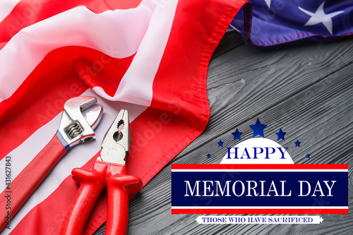 Greeting card for Memorial Day celebration