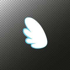 Many kinds of wings cartoon illustration, angel, angel wings, feather wings, angel, goodness.vector illustration and icon.