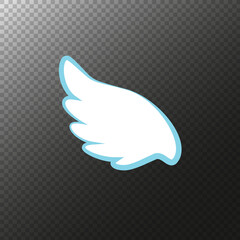 Many kinds of wings cartoon illustration, angel, angel wings, feather wings, angel, goodness.vector illustration and icon.