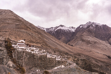 Dikshit Monastery, Diskhit Gompa Tibetan Buddhist monastery of the Yellow Hat, Ladakh, Jammu and Kashmir, India, Leh Ladakh , Famous place in Leh, Ladakh India.