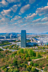 Urban scenery of Yiwu City, Zhejiang Province, China