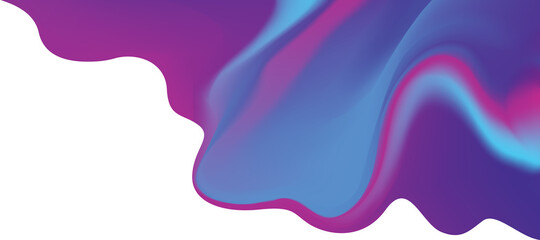 Obraz na płótnie Canvas Web header background design with liquid blue and purple paint flow. Abstract fluid background for website, brochure, banner, poster.