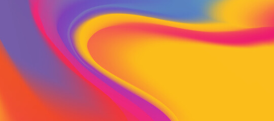 Web header background design with liquid yellow and blue paint flow.  Abstract fluid background for website, brochure, banner, poster