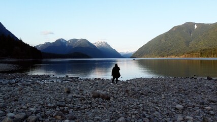 Fototapeta na wymiar Alouette Lake in British Columbia - Canada