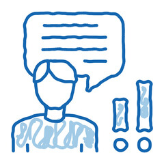 Speaker doodle icon hand drawn illustration