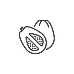 Guava fruit line icon