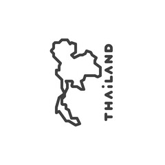 Thailand map line icon