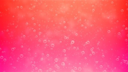 Red background with floating bubbles
