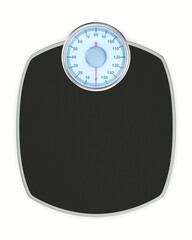 weight scale floor on white background. Isolated 3D illustration