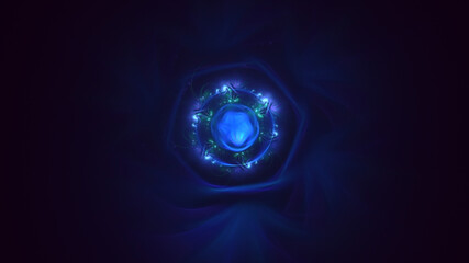 3D rendering abstract round light background