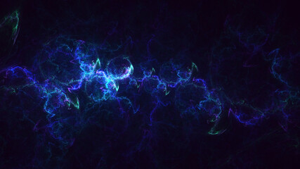 3D rendering abstract multicolor fractal light background