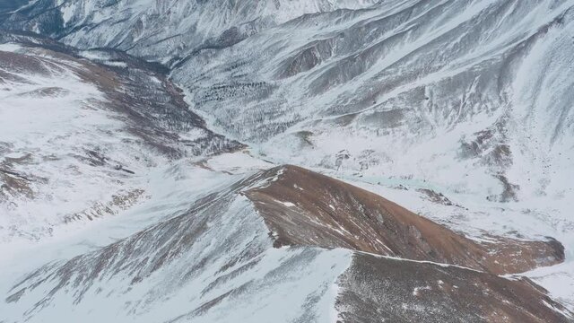 Mountains from aerial view. Landscape. Nature. Travel.
