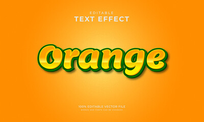 Orange editable text style effect