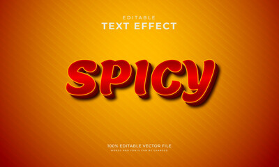 Spicy 3d editable text style effect