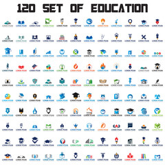 set of education vector , set of university logo