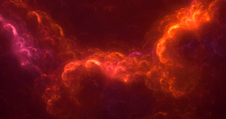 3D rendering abstract multicolor fractal light background